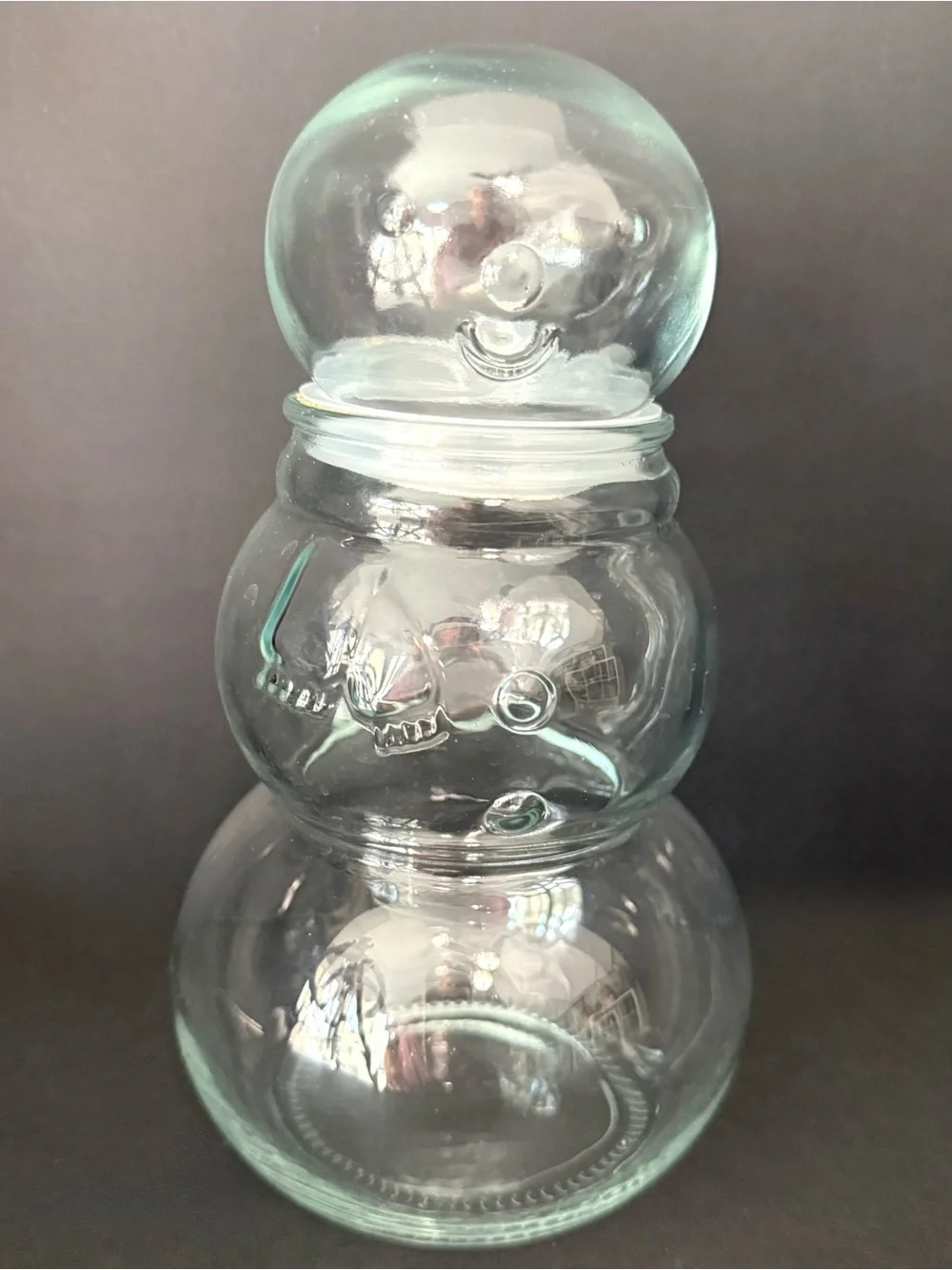 Target Bullseye Playground Christmas Snowman Jar Fillable Clear Glass Canister